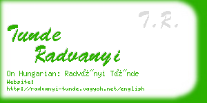 tunde radvanyi business card